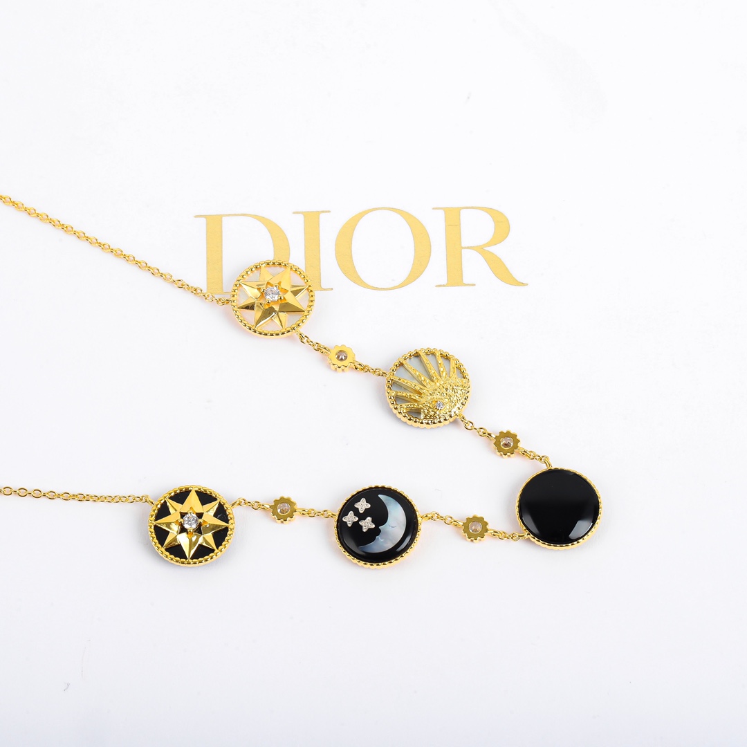 Dior Rose Des Vents and Rose Céleste Necklace - 