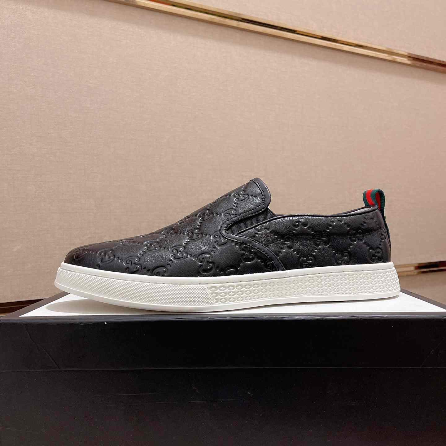 Gucci Signature Slip-on Sneakers - DesignerGu