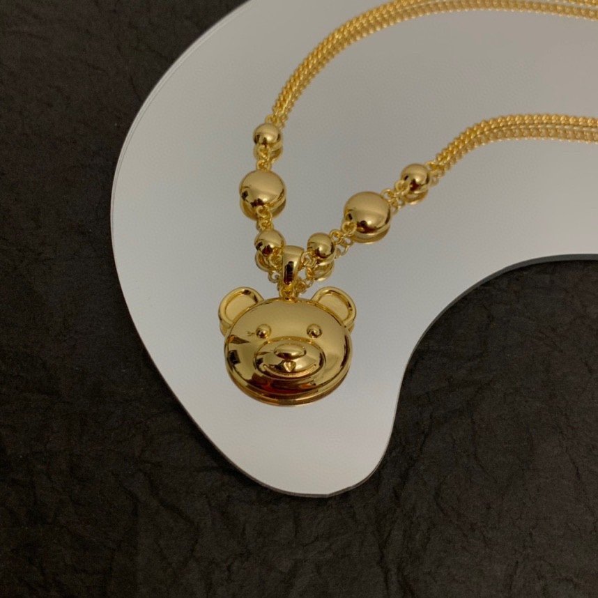 Moschino Teddy Pendant Necklace - DesignerGu
