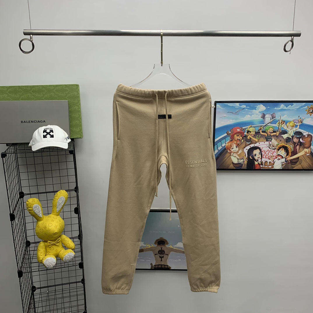 Fear of God Essentials Drawstring Cotton Track Pants - DesignerGu
