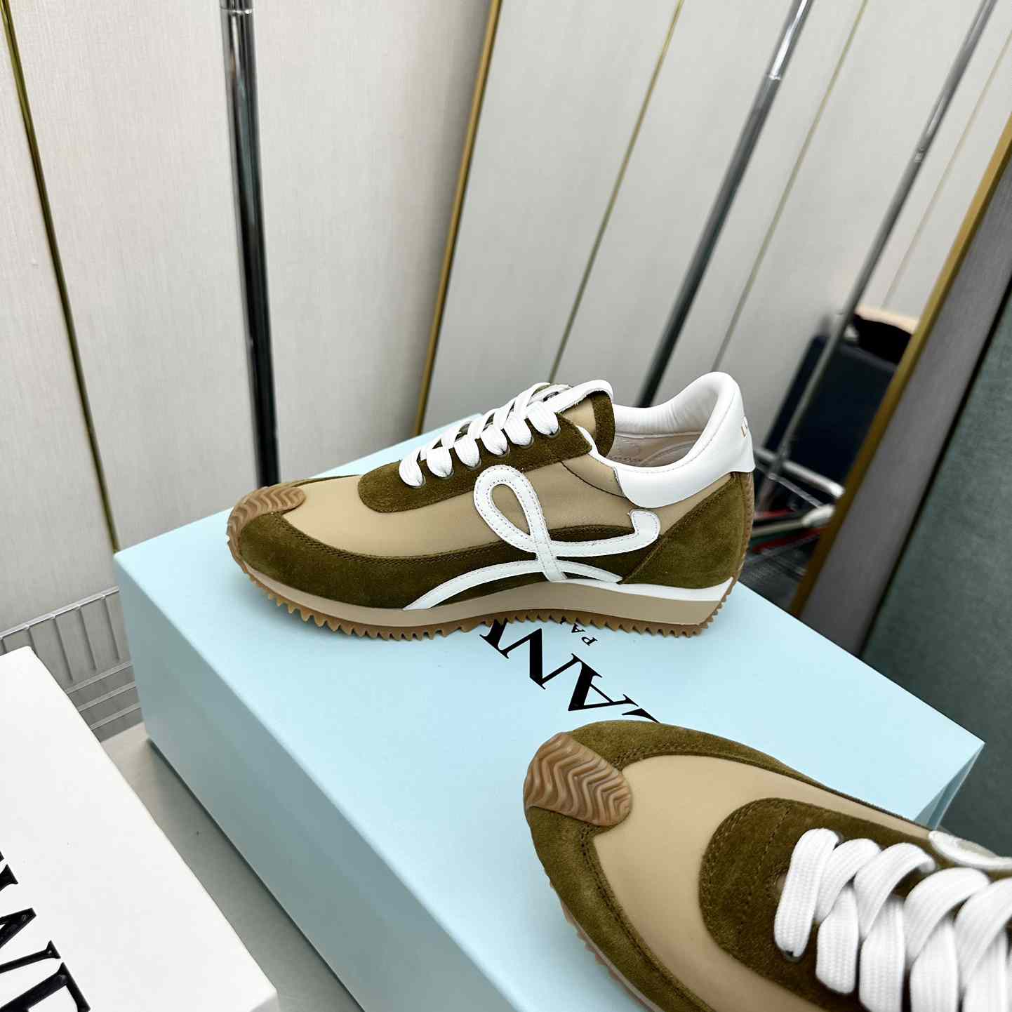 Loewe Flow Runner In Nylon And Suede - 