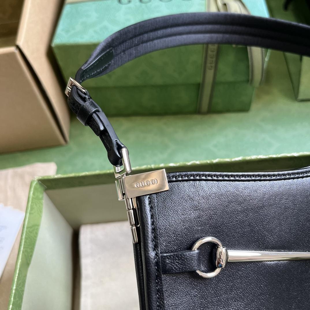 Gucci Horsebit Slim Small Shoulder Bag (23x 18.5x 3cm) - 