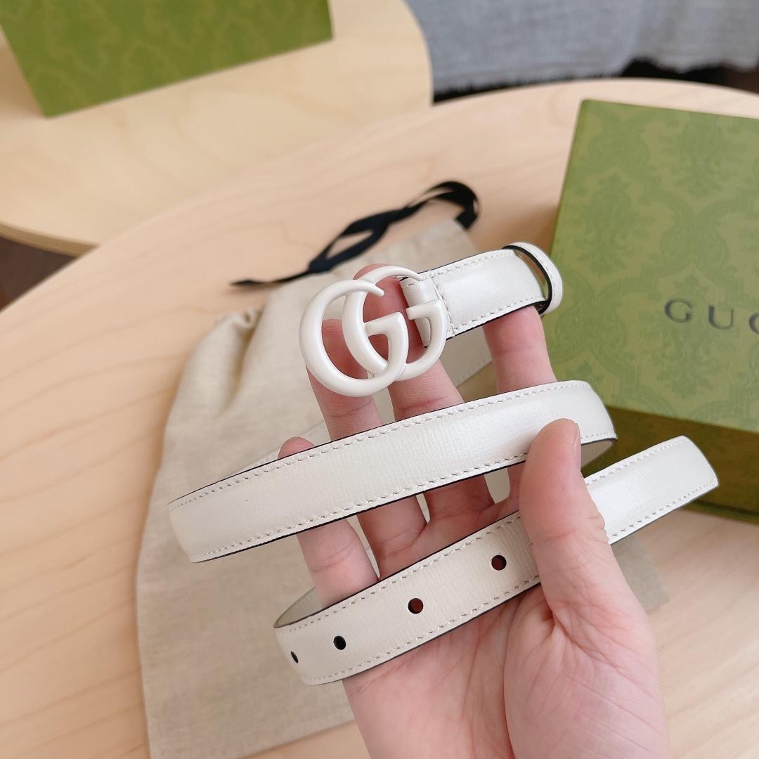 Gucci Leather Belt With Double G Buckle - 