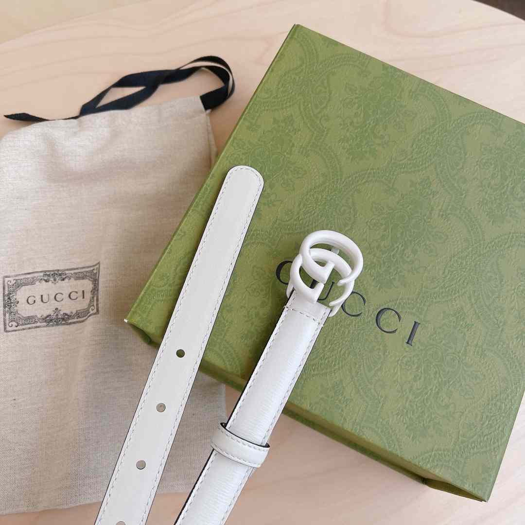 Gucci Leather Belt With Double G Buckle - 