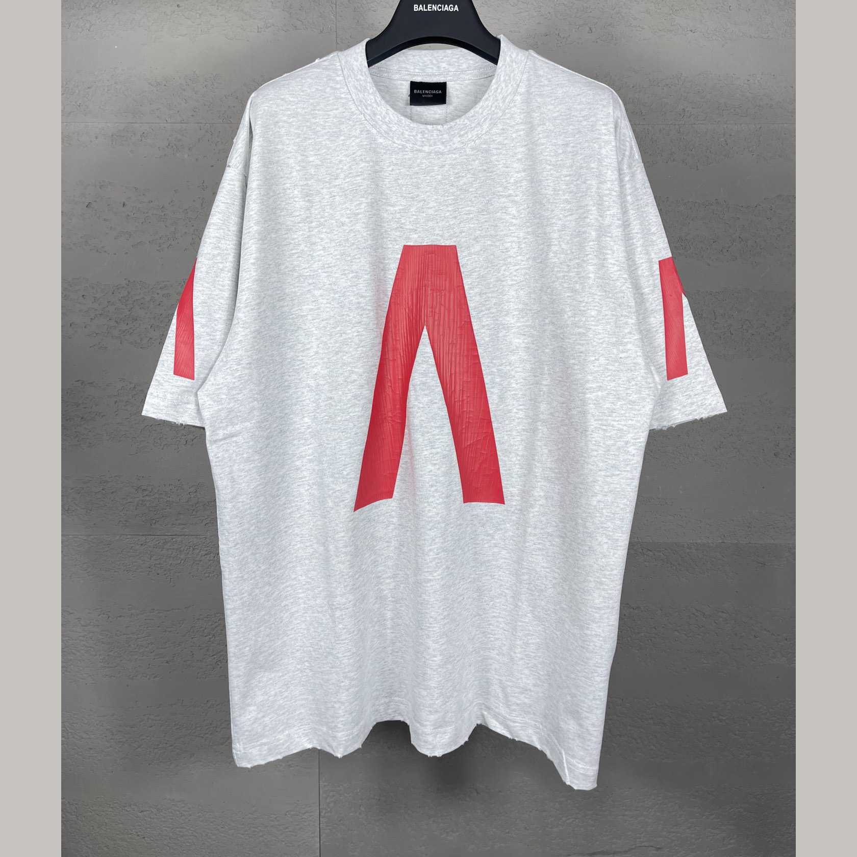 Balenciaga Music | Archive Series Connected T-Shirt Oversized In Light Grey - DesignerGu