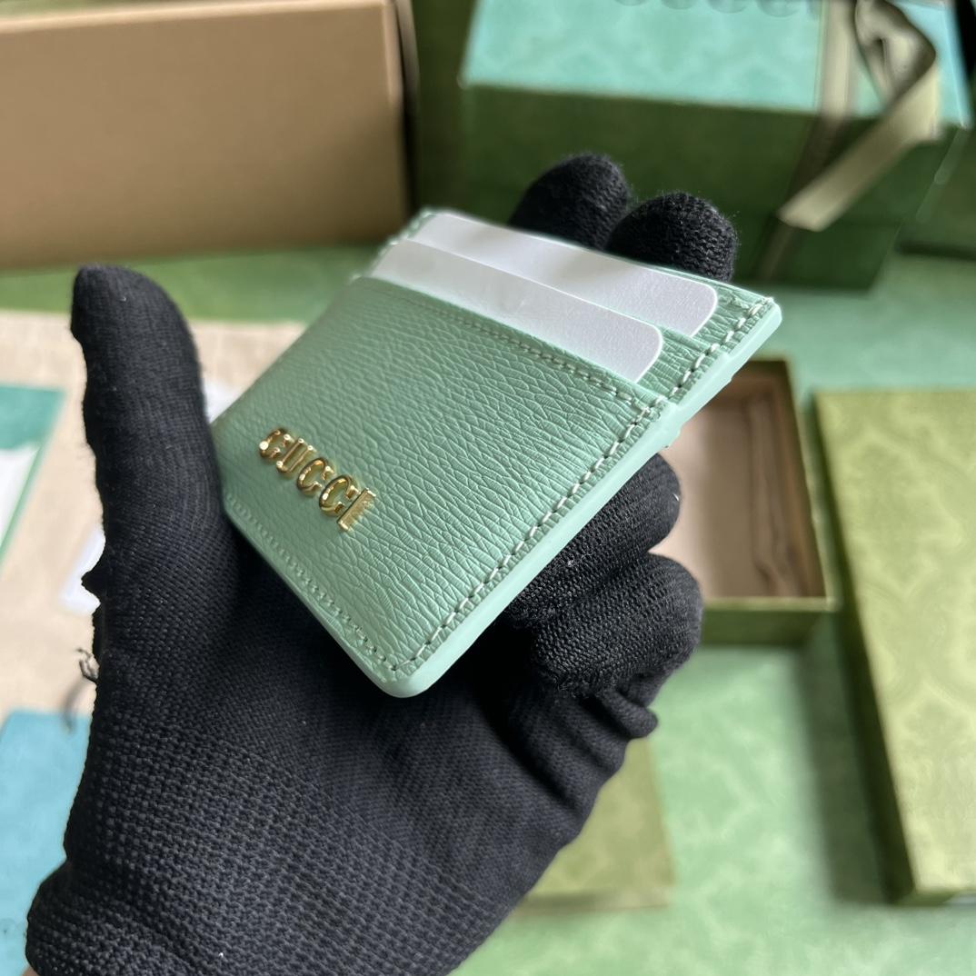 Gucci Card Case With Gucci Script - 