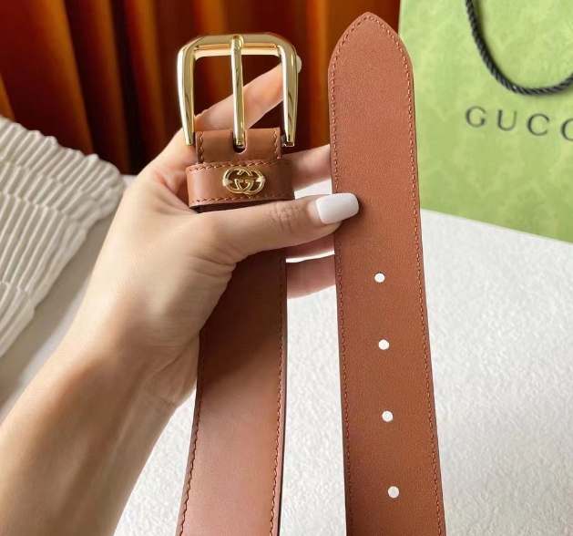 Gucci Belt With Square Buckle And Interlocking G - 
