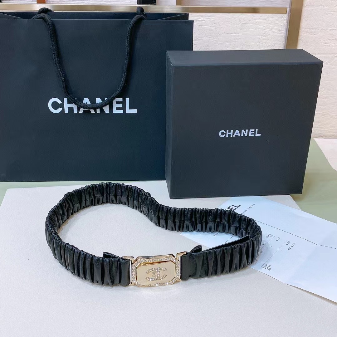 Chanel Lambskin CC Belt  - DesignerGu