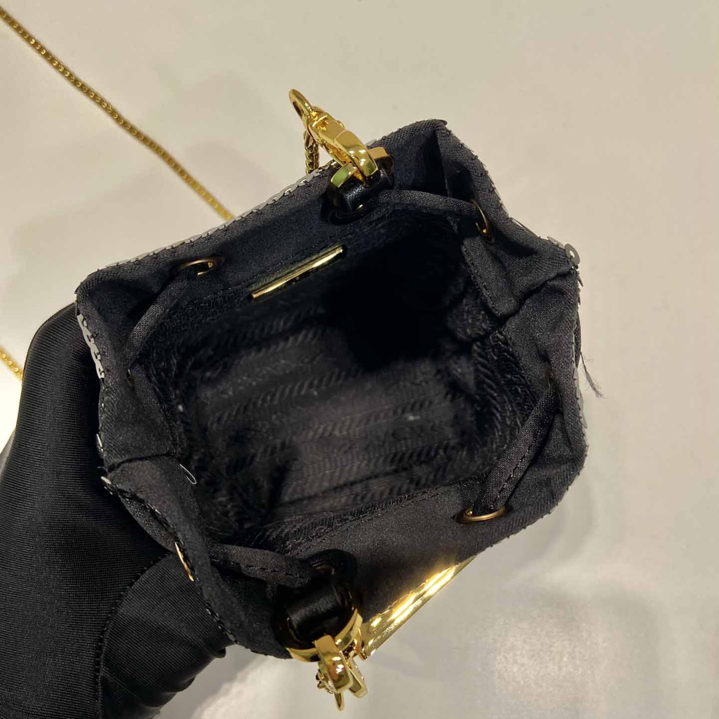 Prada Sequined Satin Mini-pouch - 