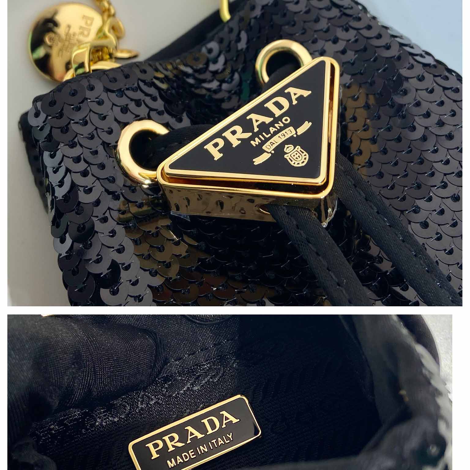 Prada Sequined Satin Mini-pouch - 