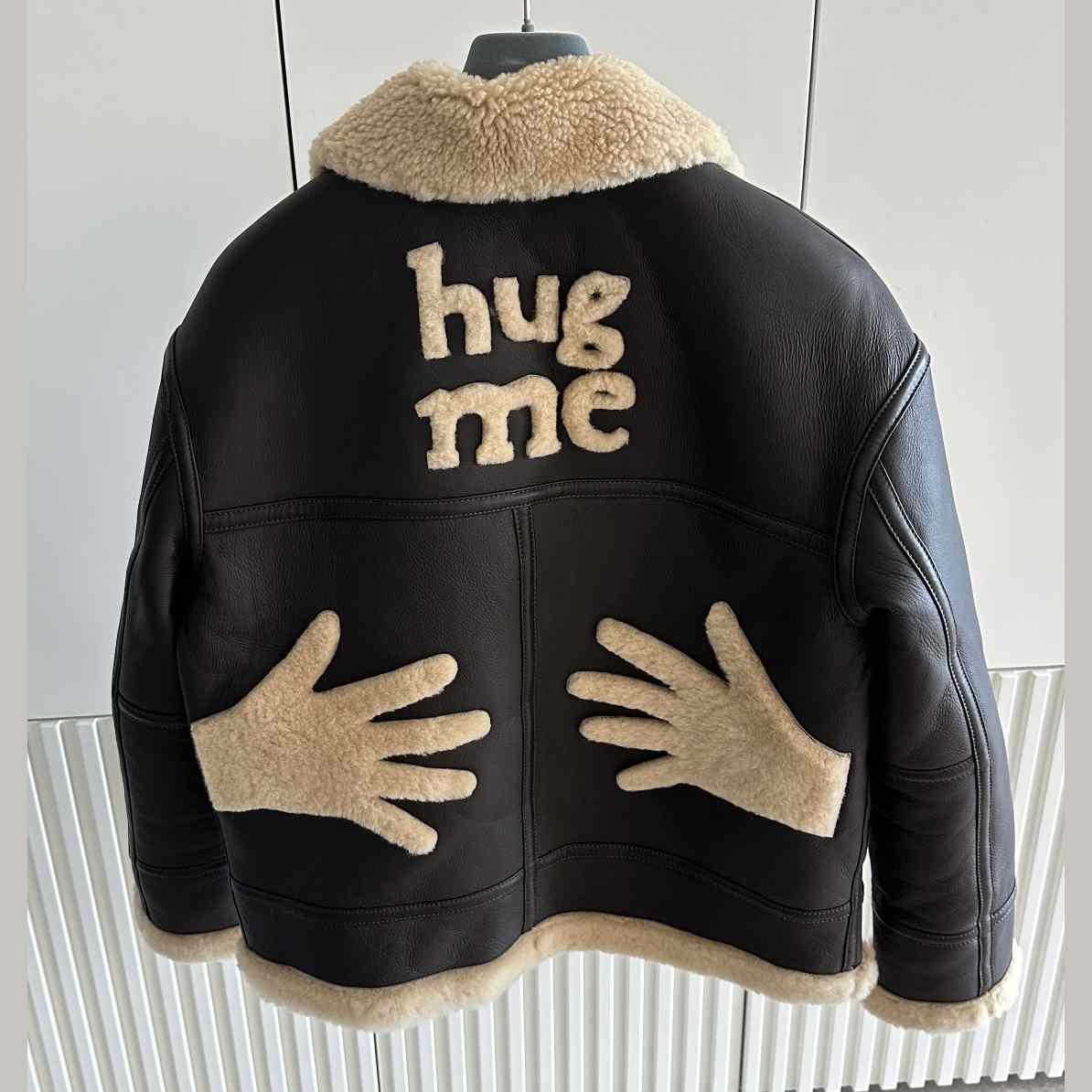 Moschino 'Hug Me' Leather Jacket - DesignerGu