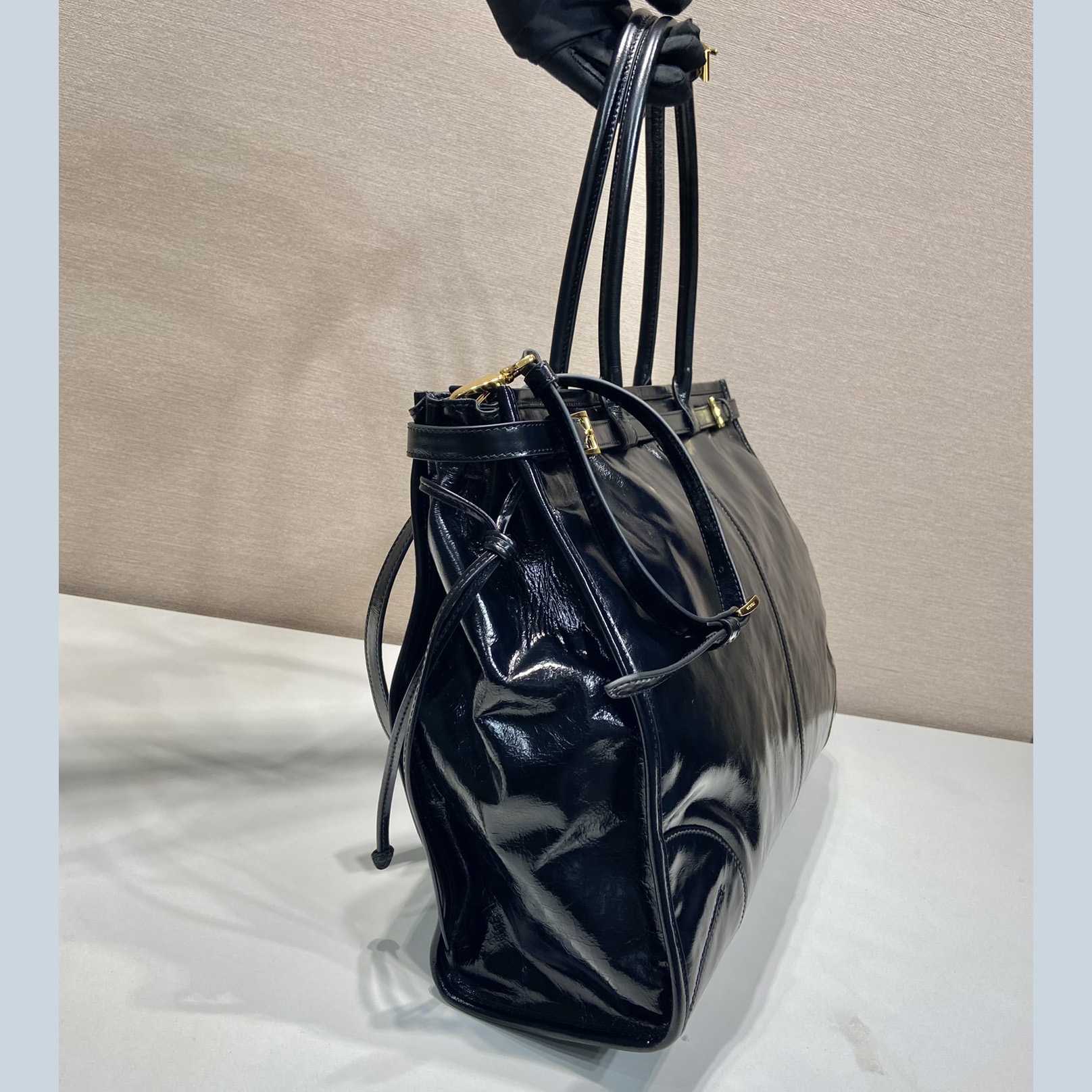 Prada Large Leather Handbag - DesignerGu