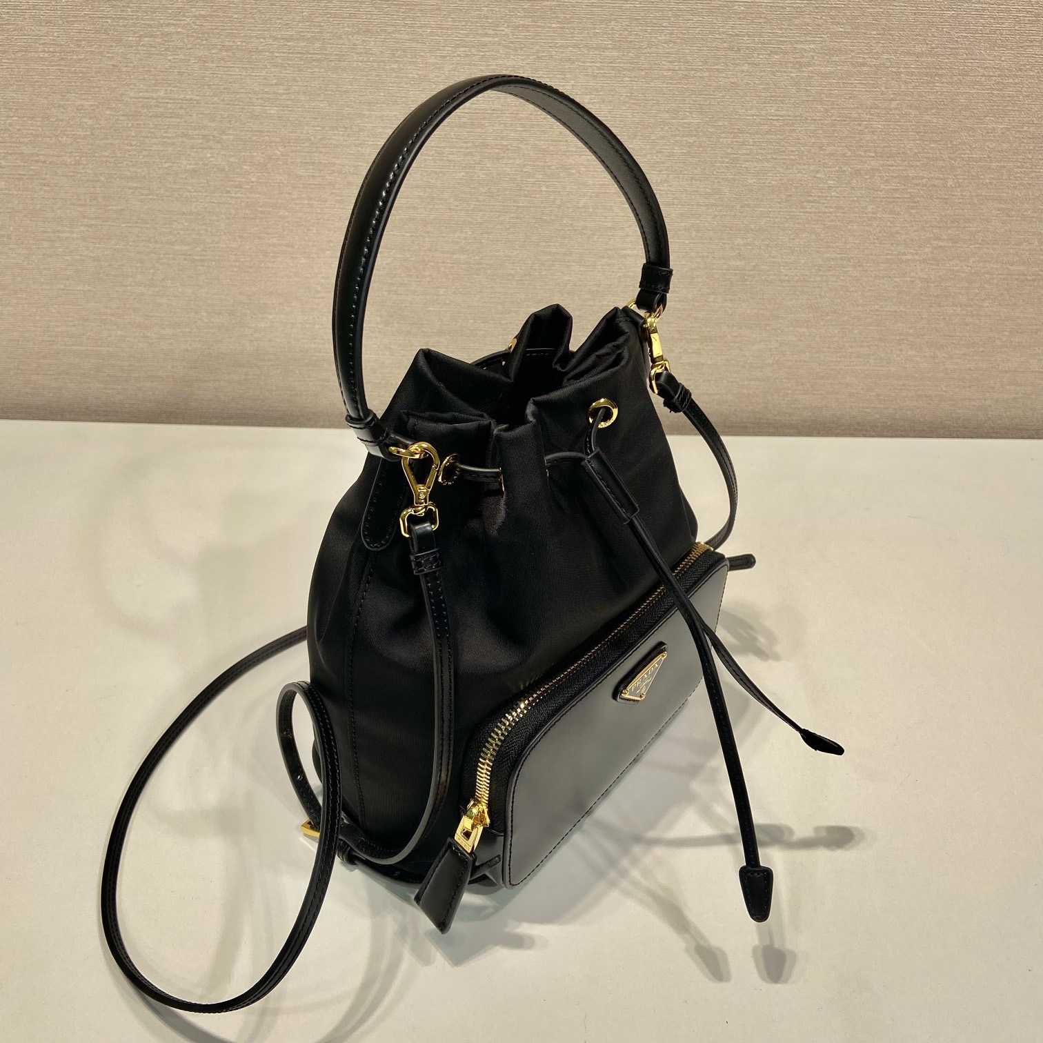 Prada Duet Re-Nylon And Brushed Bucket Bag - 