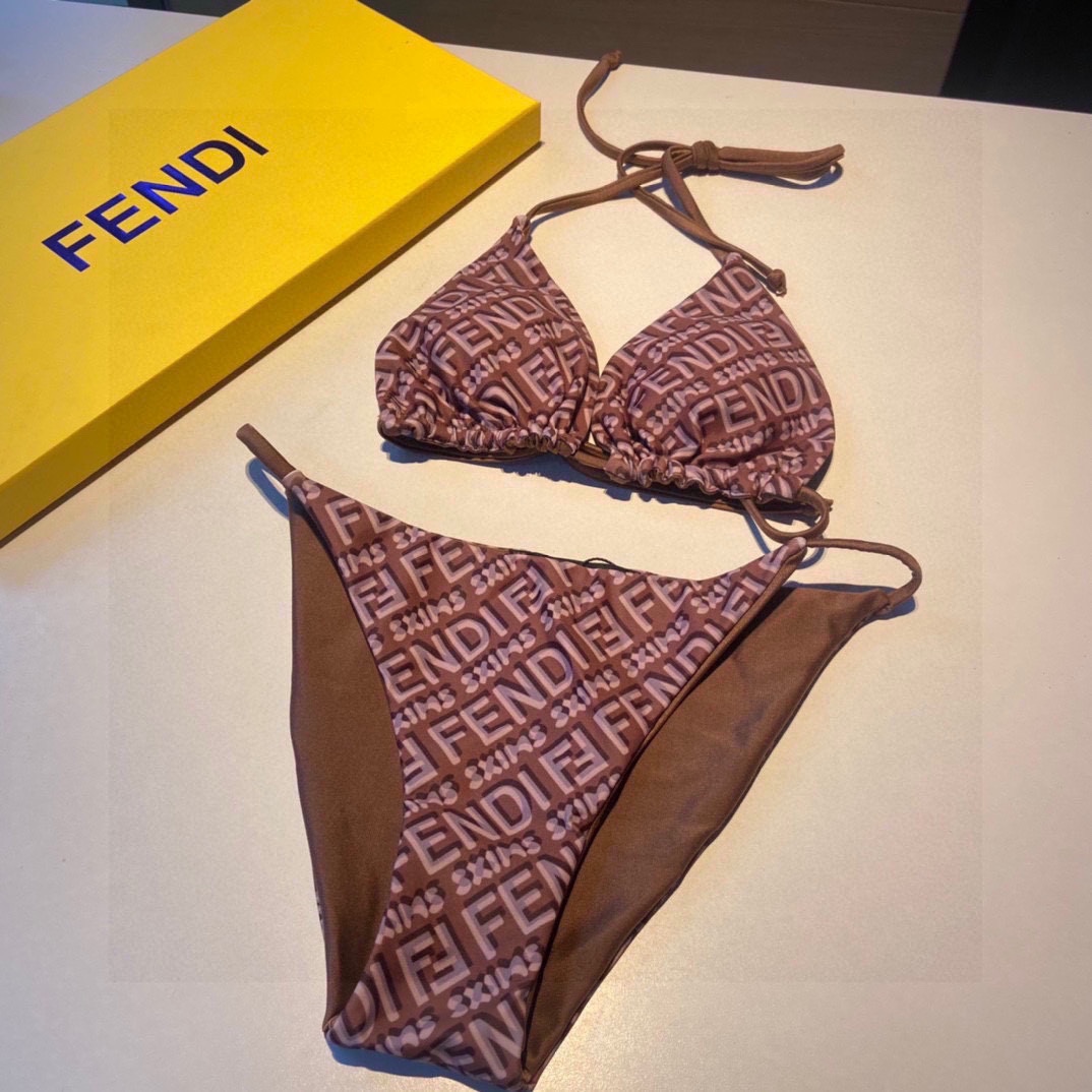 Fendi Logo Two-Pieces Bikini - DesignerGu