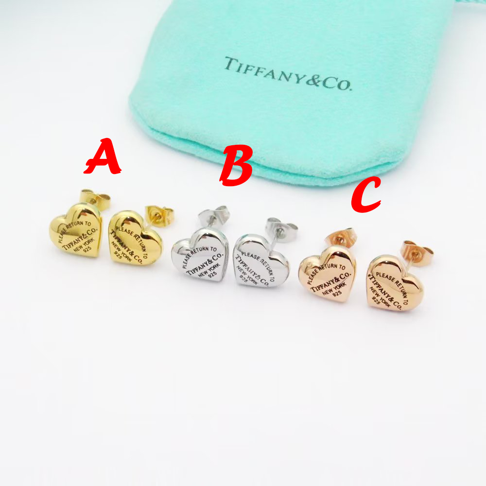 Tiffany&CO Full Heart Earrings - DesignerGu