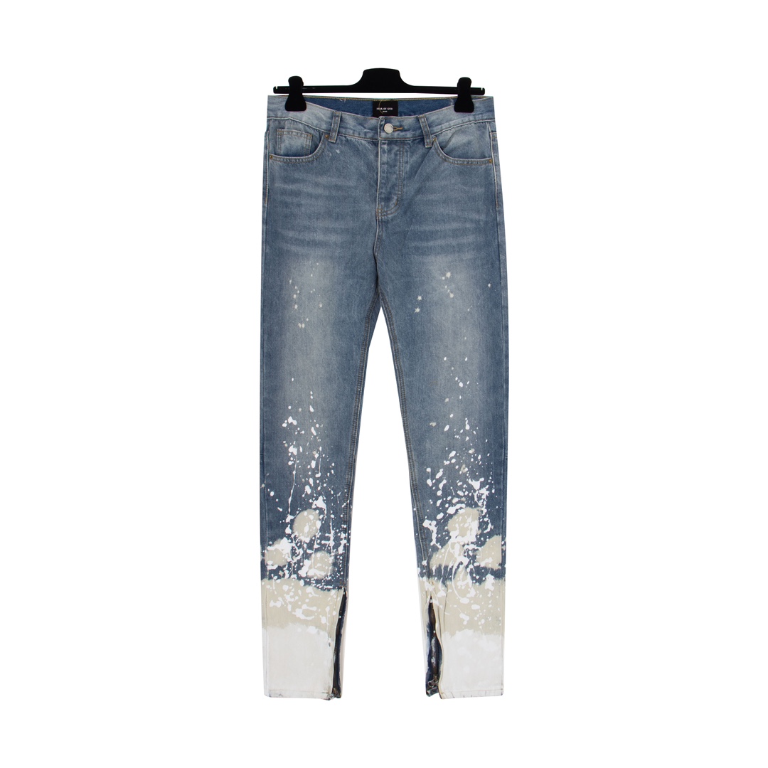 Fear Of God Denim Zip Detail Painters Selvedge Jeans - DesignerGu