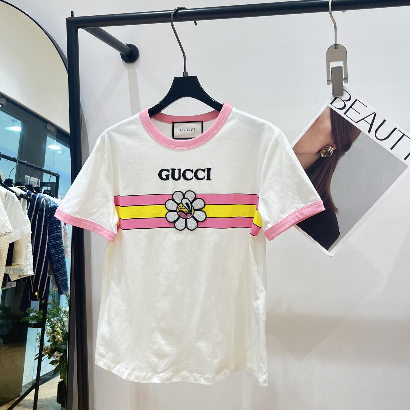 Gucci Cotton Jersey Printed T-shirt - DesignerGu