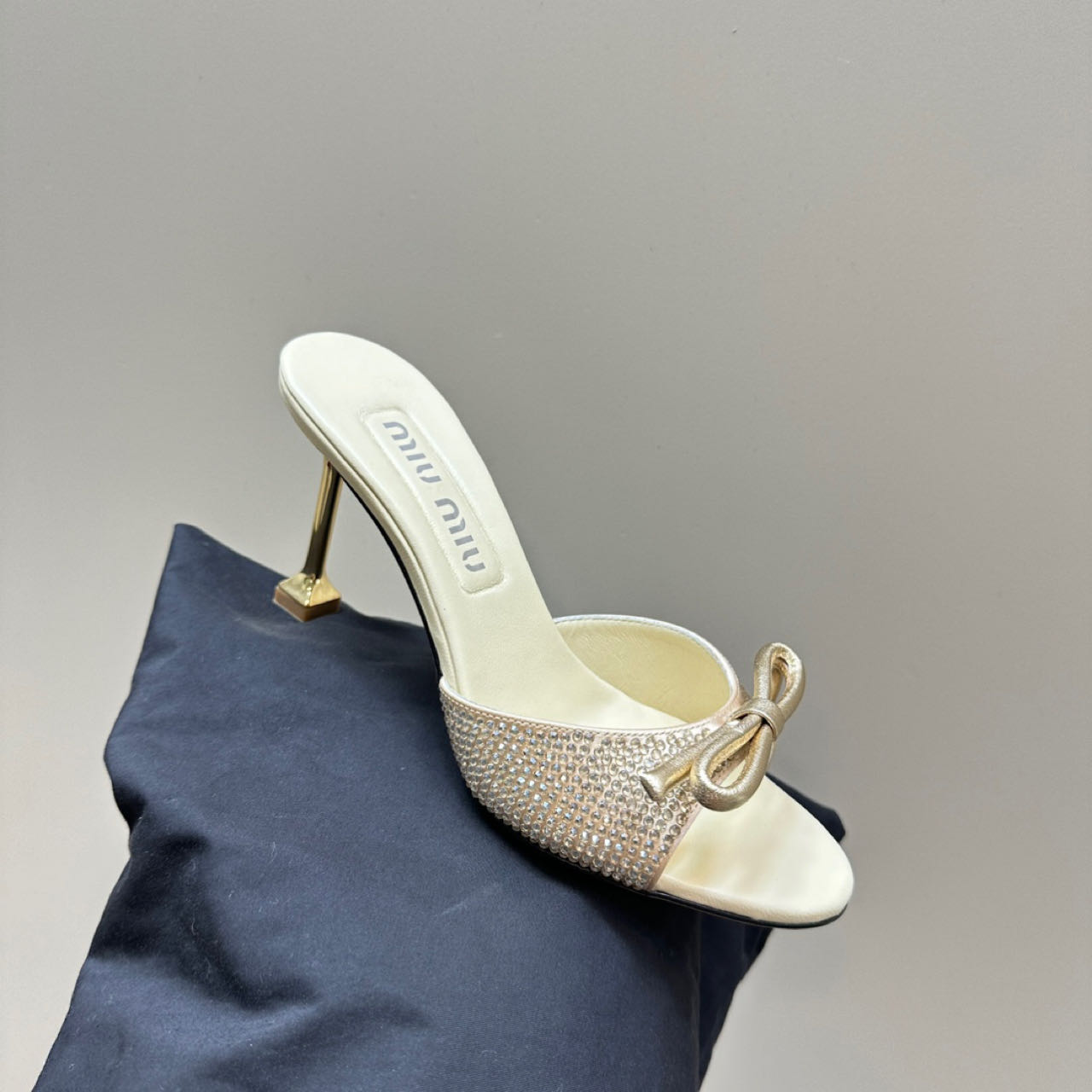 Miu Miu Satin Sandals - 