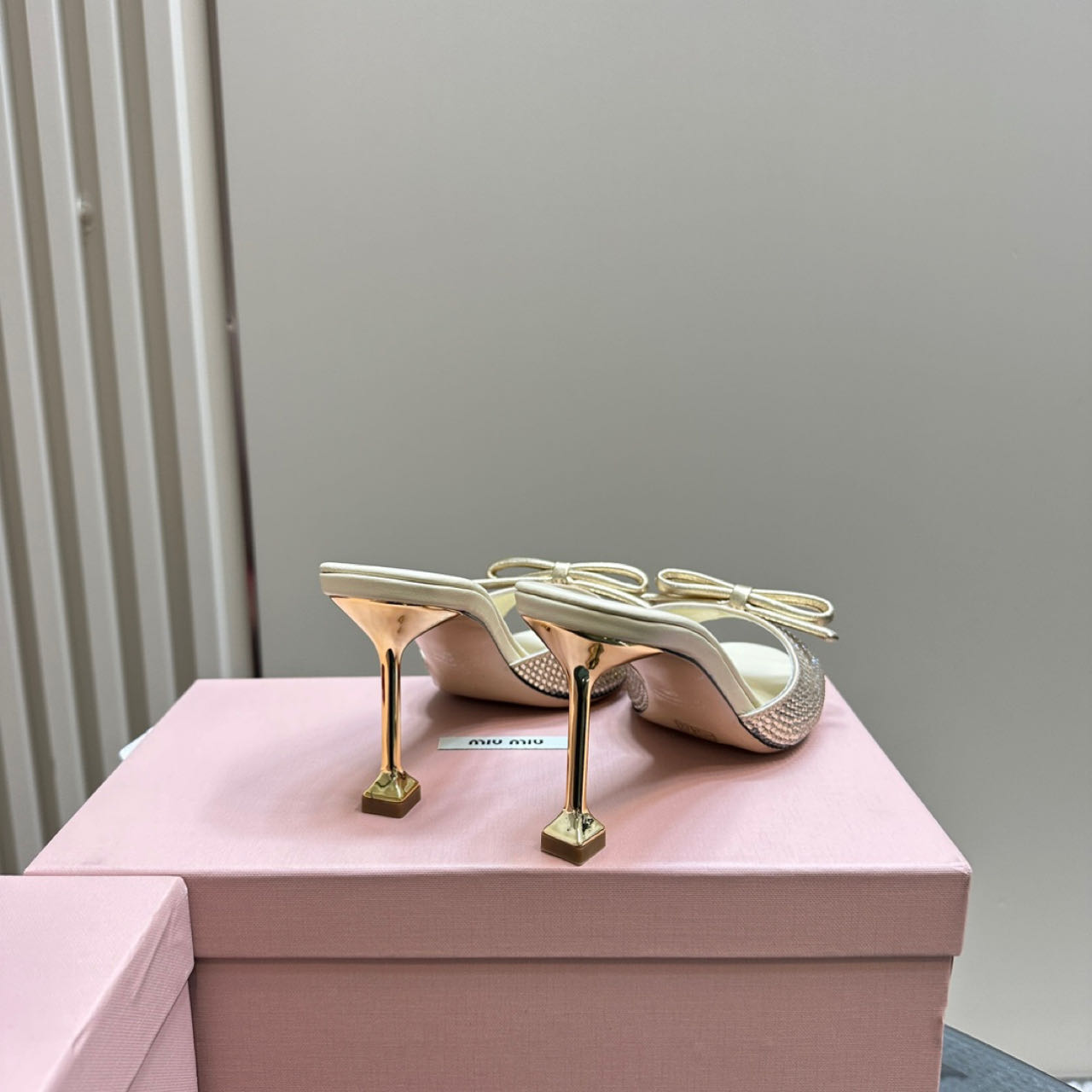 Miu Miu Satin Sandals - 