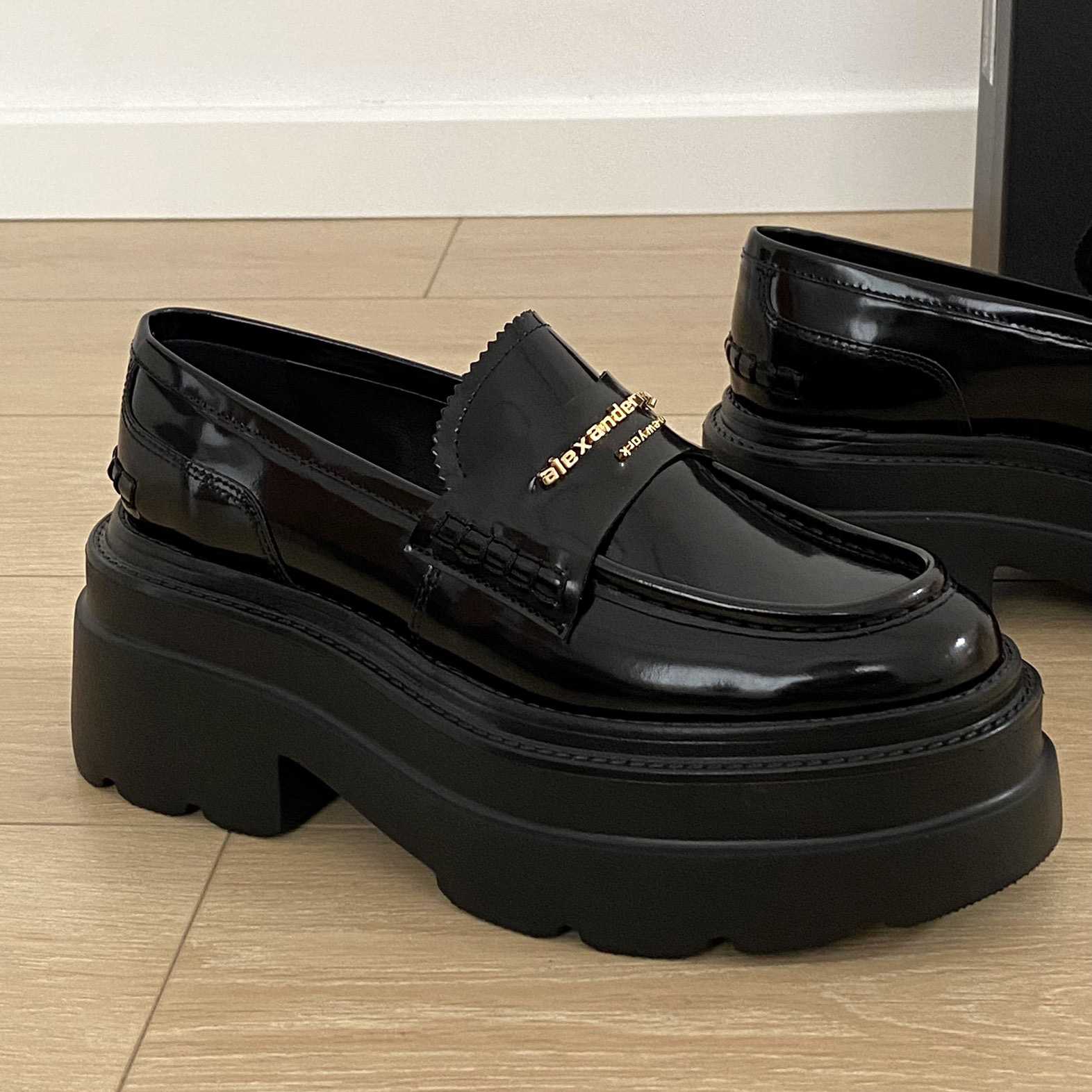 Alexander Wang Carter Platform Loafer In Leather - DesignerGu