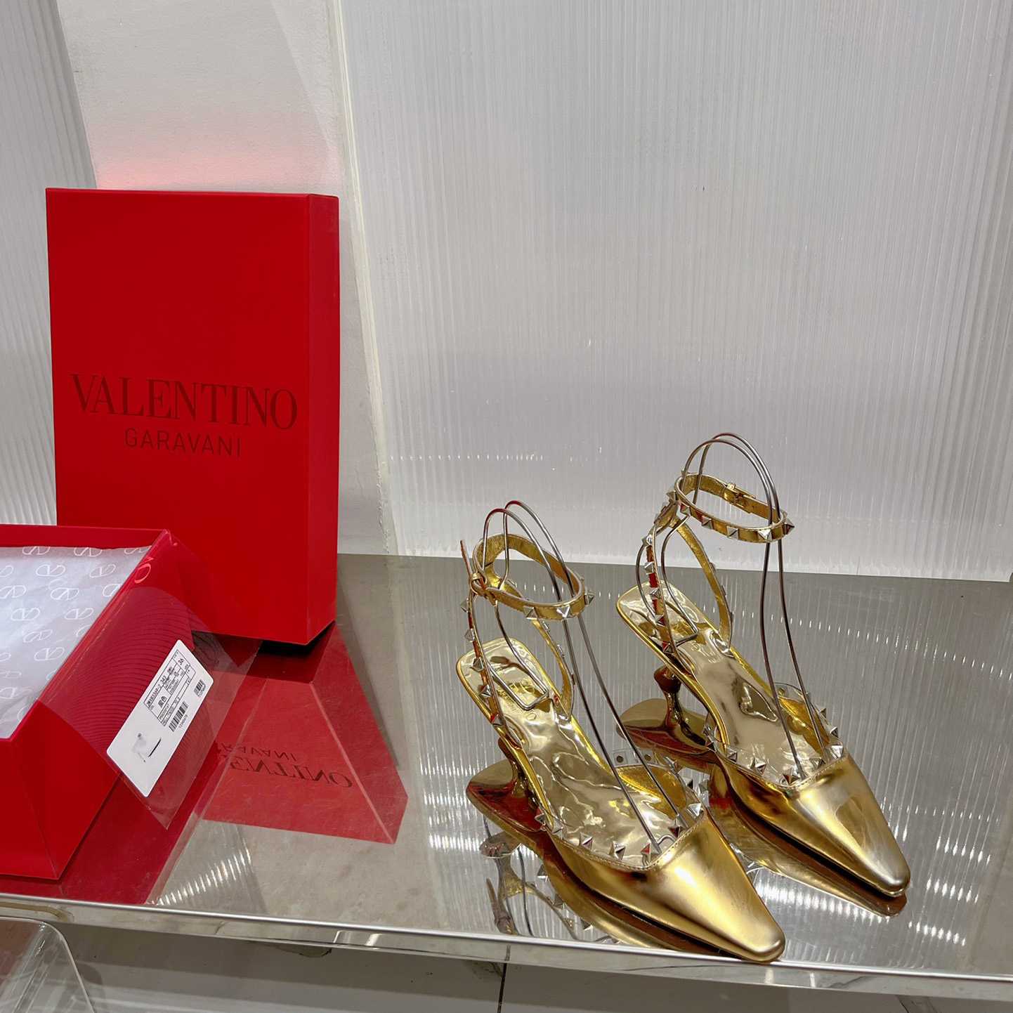 Valenti Garavani Rockstud Couture 58mm Mirrored Pumps - DesignerGu