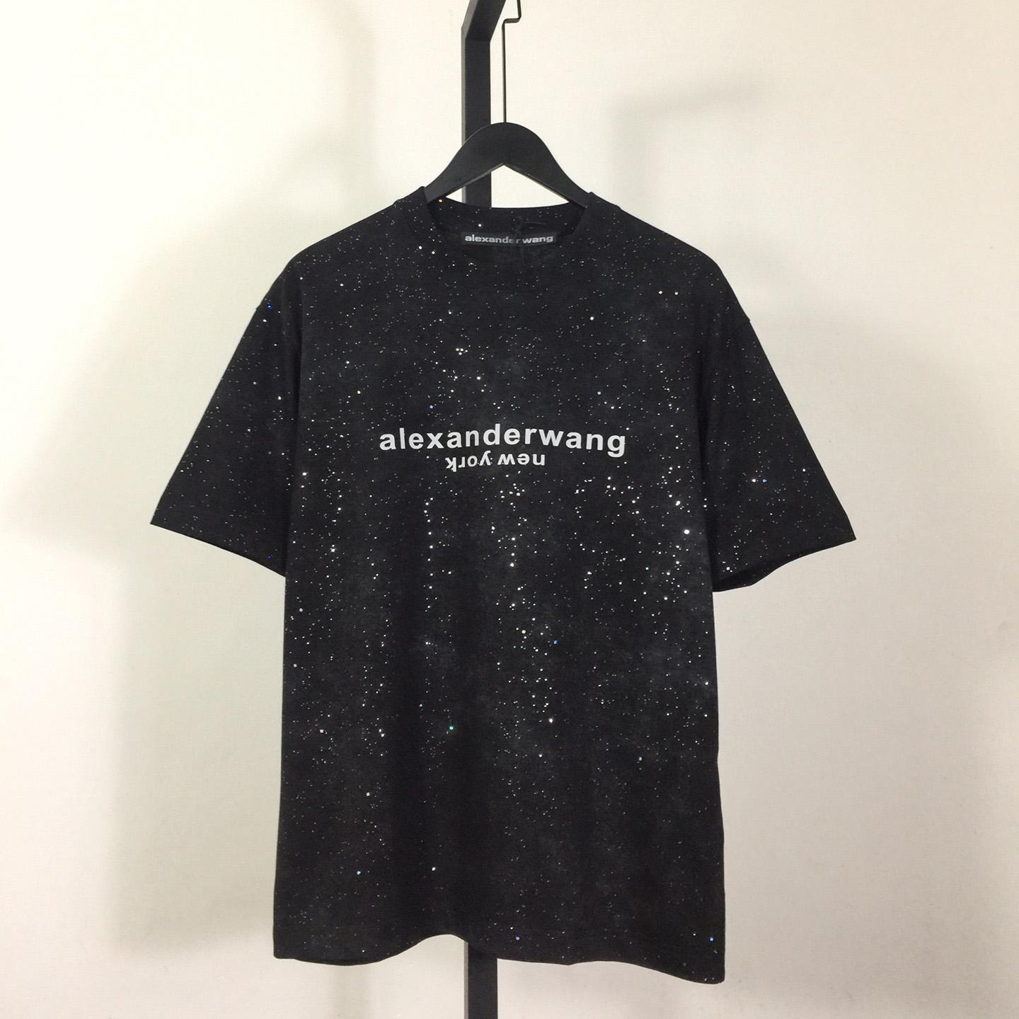 Alexander Wang Cotton T-shirt In Black - DesignerGu