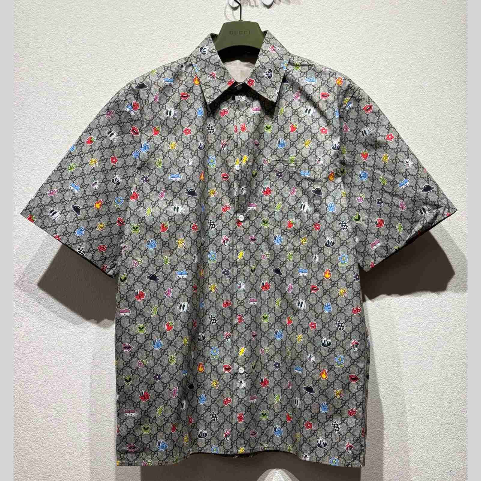 Gucci Cotton Poplin Shirt With Print - DesignerGu