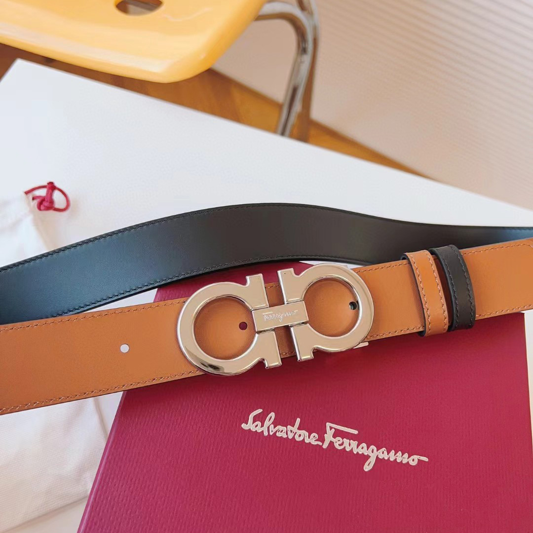 Ferragamo Reversible Leather Belt - DesignerGu