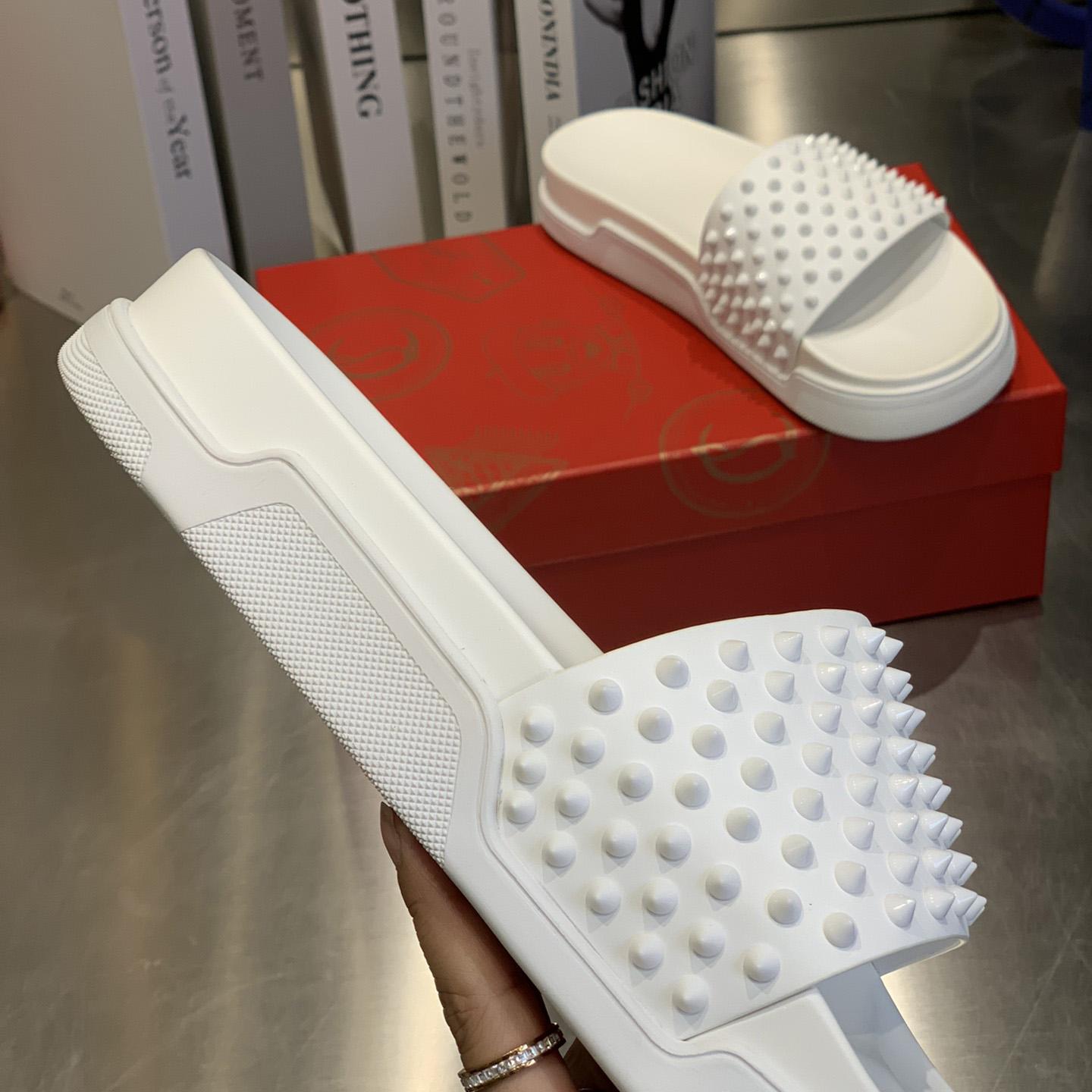 Christian Louboutin Pool Fun Spiked Slides - 