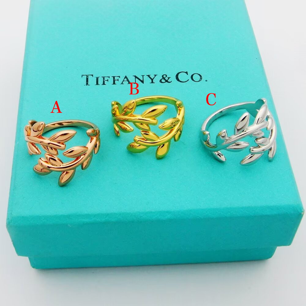 Tiffany & Co. Olive Leaf Bypass Ring - DesignerGu
