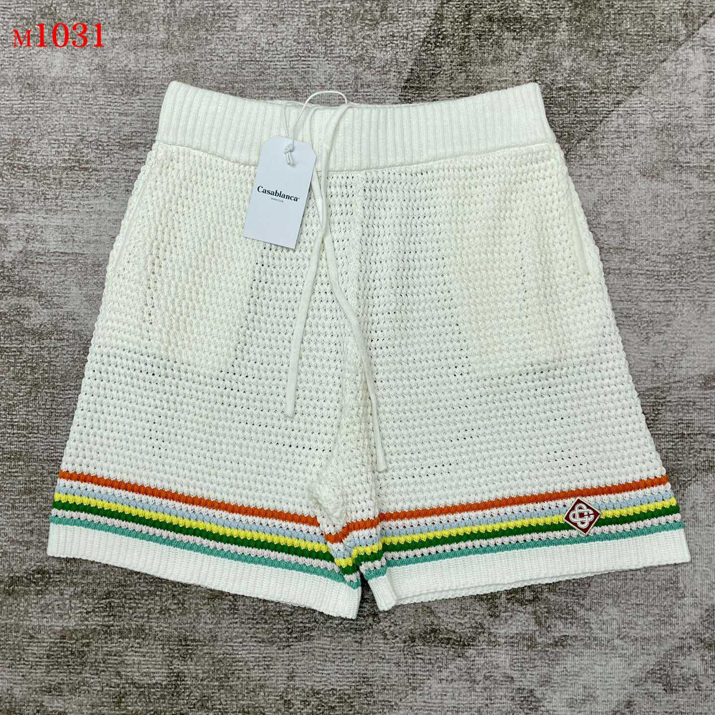 Casablanca Tennis crochet-knit Shorts    m1031 - DesignerGu