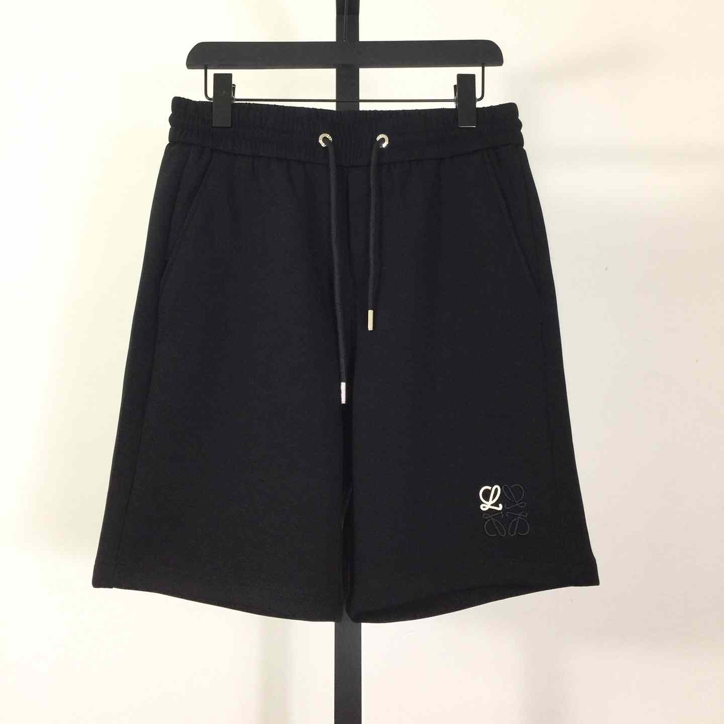 Loewe Cotton Shorts In Black - DesignerGu