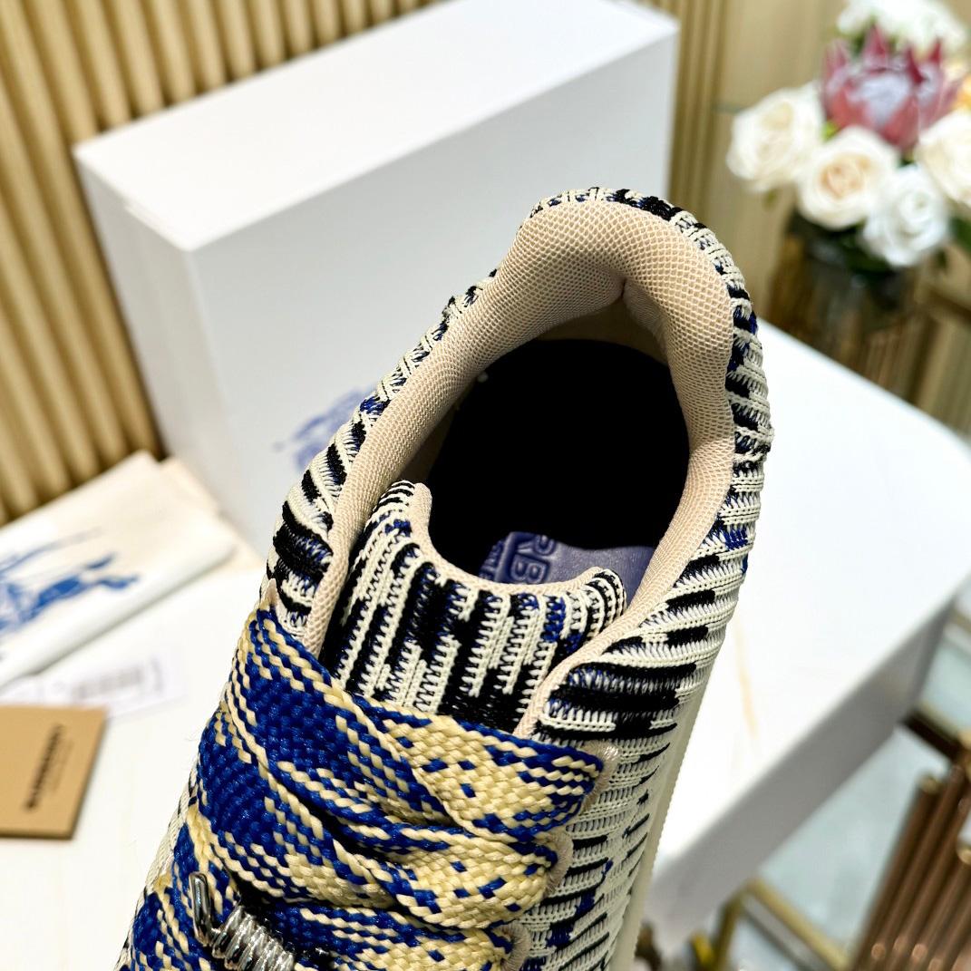 Burberry Check Knit Box Sneakers - DesignerGu