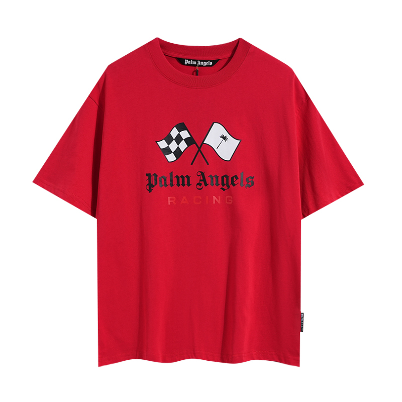 Palm Angels T-Shirt Racing Red - DesignerGu