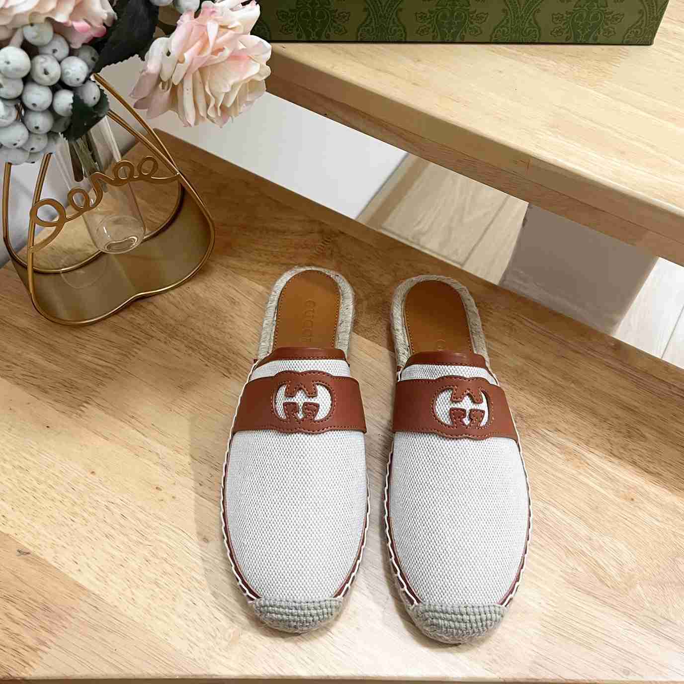 Gucci Interlocking G Slide Espadrille - 