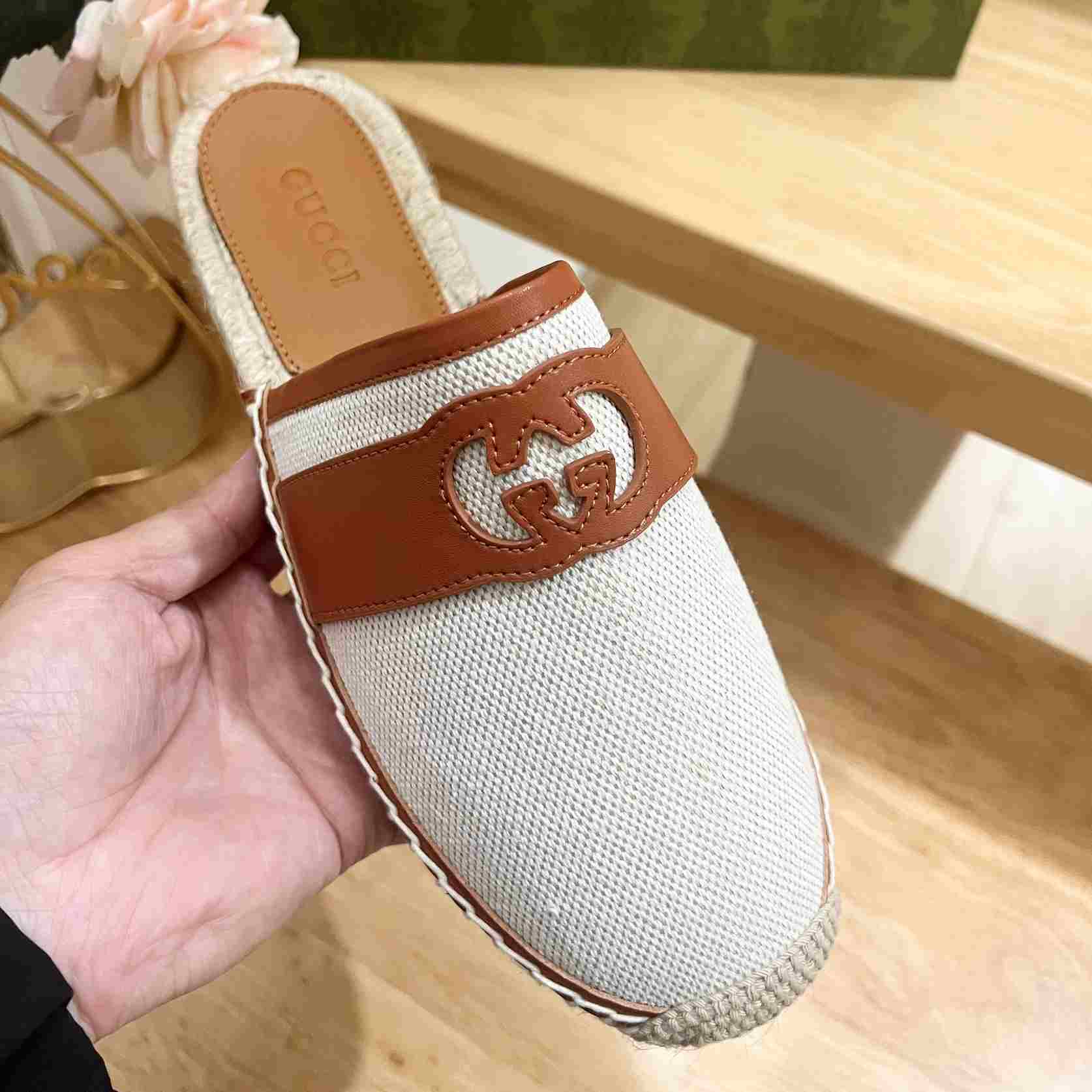 Gucci Interlocking G Slide Espadrille - 