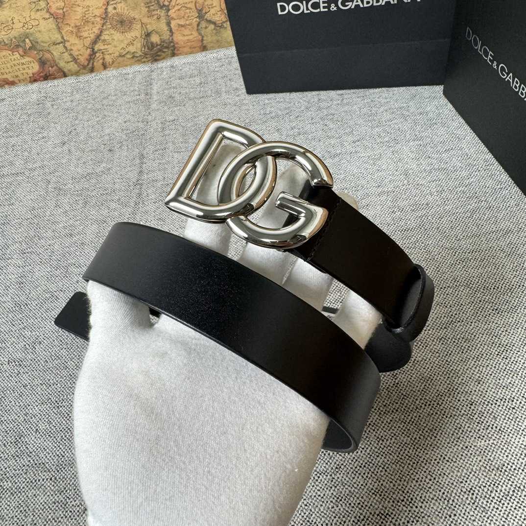 Dolce & Gabbana DG Logo-buckle Leather Belt   35mm - DesignerGu