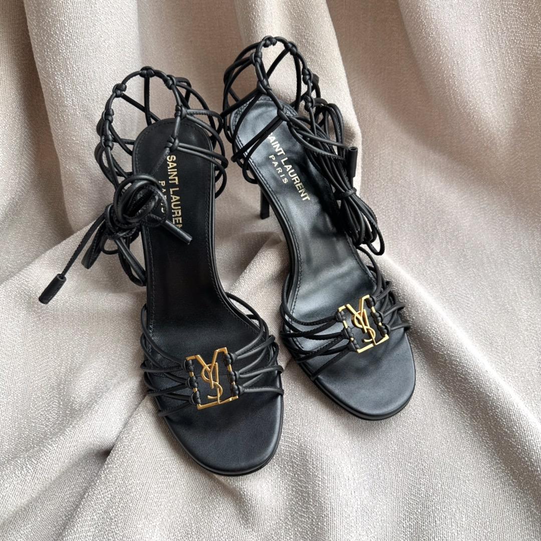 Saint Laurent Babylone Sandals In Smooth Leather - DesignerGu