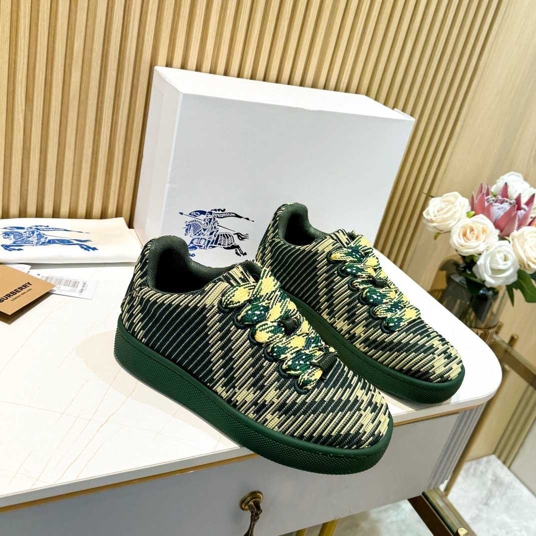 Burberry Check Knit Box Sneakers - DesignerGu