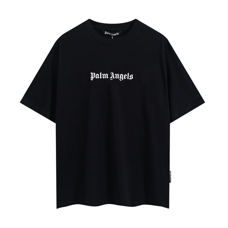 Palm Angels Logo Printed Crewneck T-Shirt  - DesignerGu