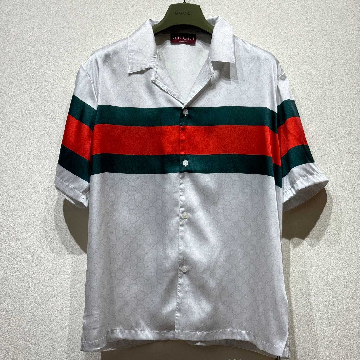 Gucci GG Cotton Shirt With Web - DesignerGu