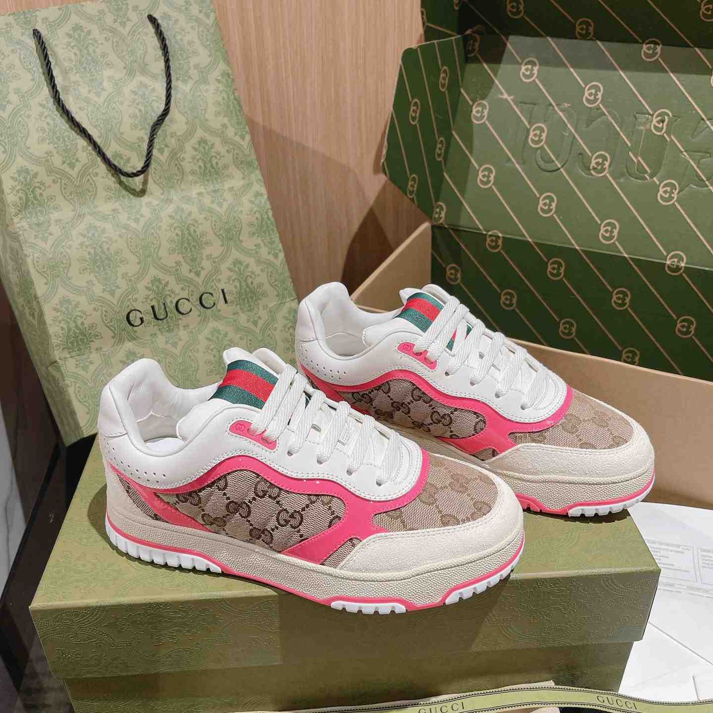 Gucci Re-Web Sneakers - DesignerGu