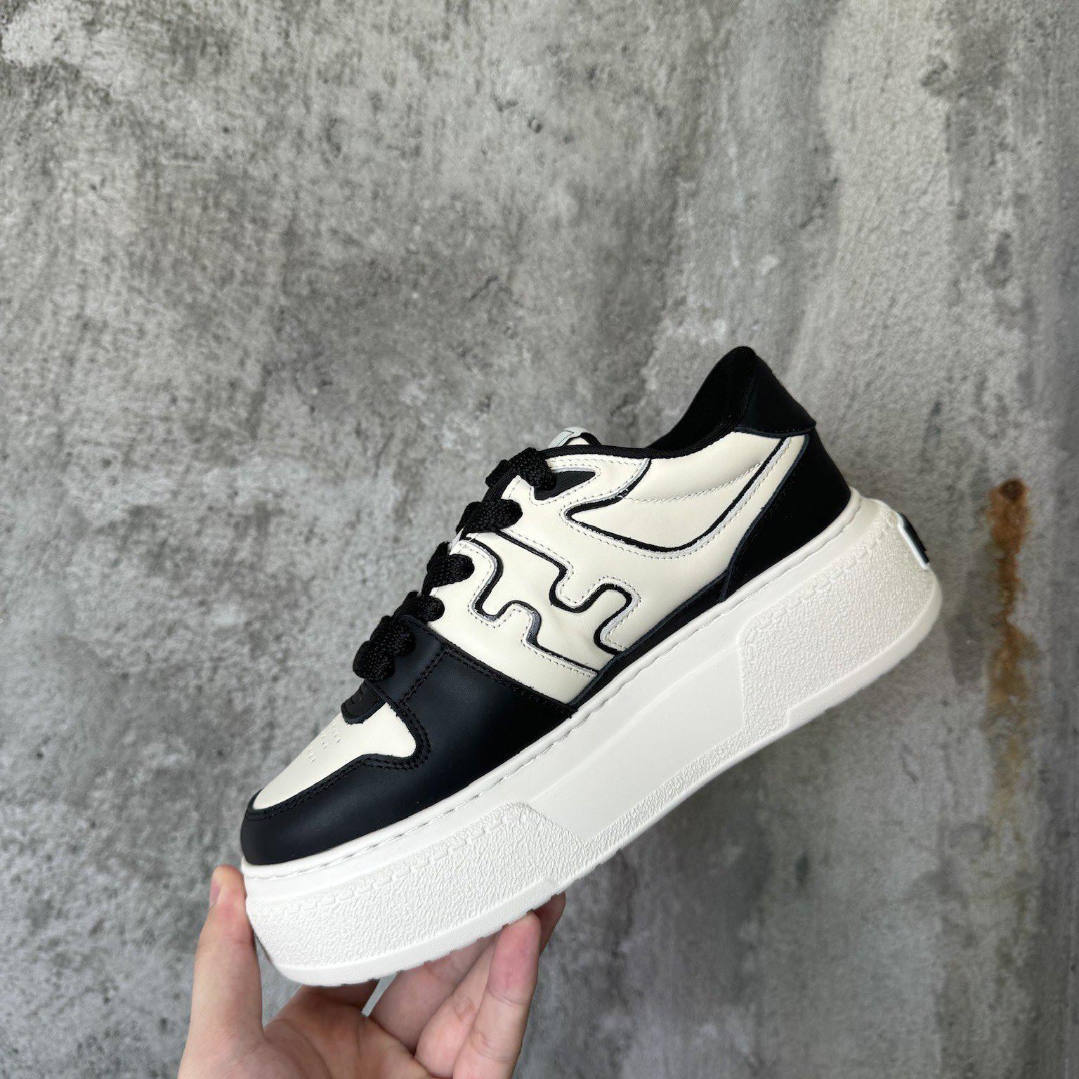 Fendi Match Black Leather Platform Low-tops - 