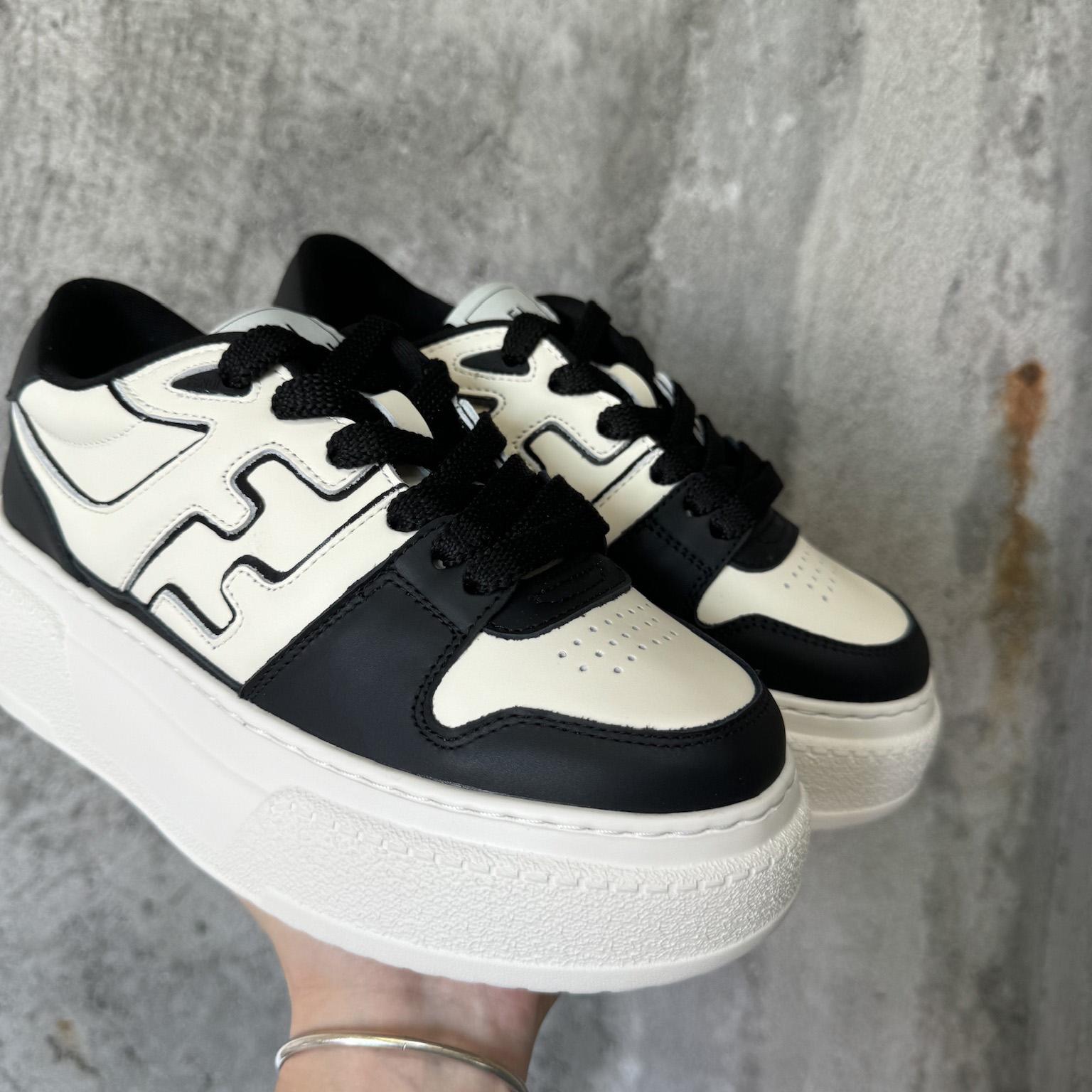 Fendi Match Black Leather Platform Low-tops - 