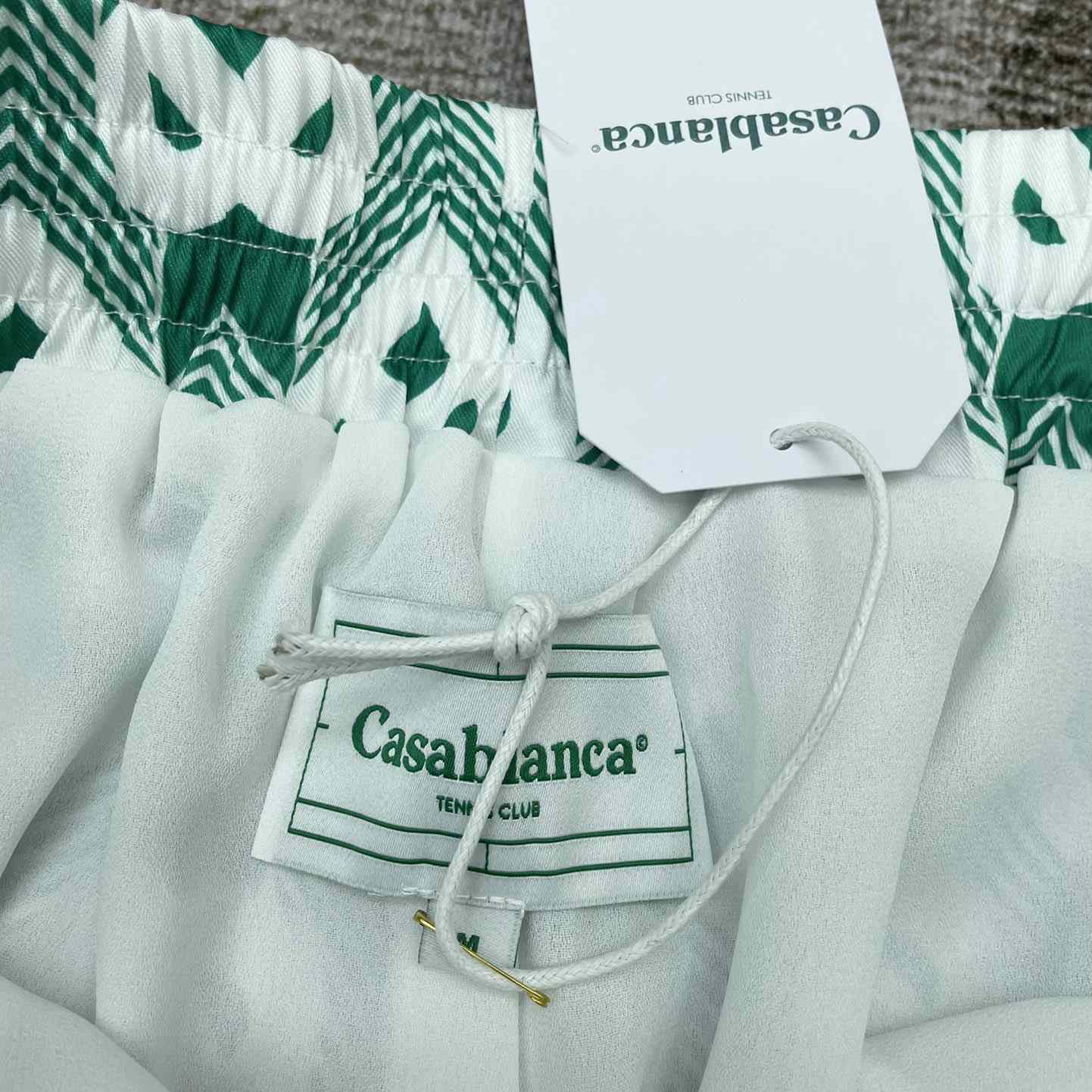 Casablanca Silk Shorts With Drawstring 'Heart Monogram Sport'     CA3483 - 