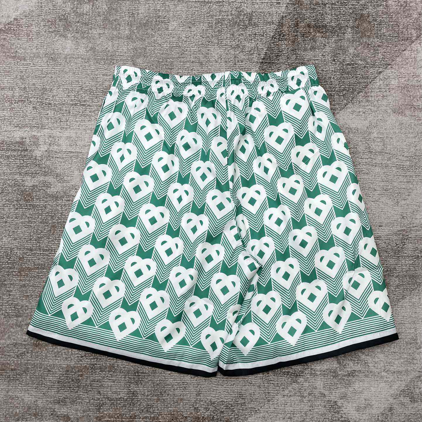 Casablanca Silk Shorts With Drawstring 'Heart Monogram Sport'     CA3483 - 