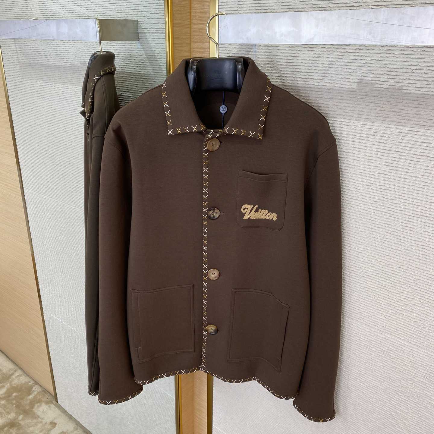 Louis Vuitton Embroidered Cotton Workwear Jacket & Drawstring Pants - DesignerGu