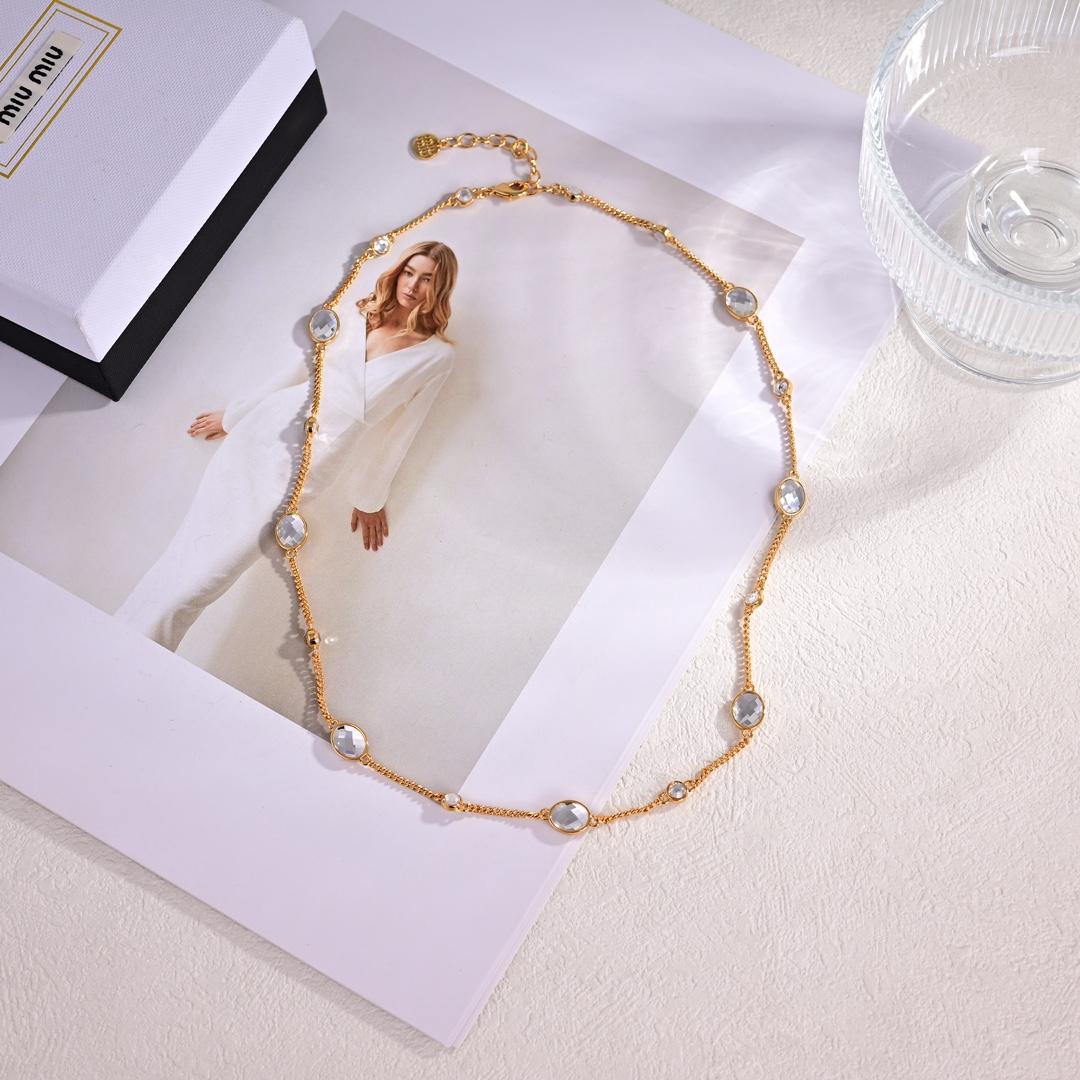 Miu Miu Metal Bracelet With Crystals - 
