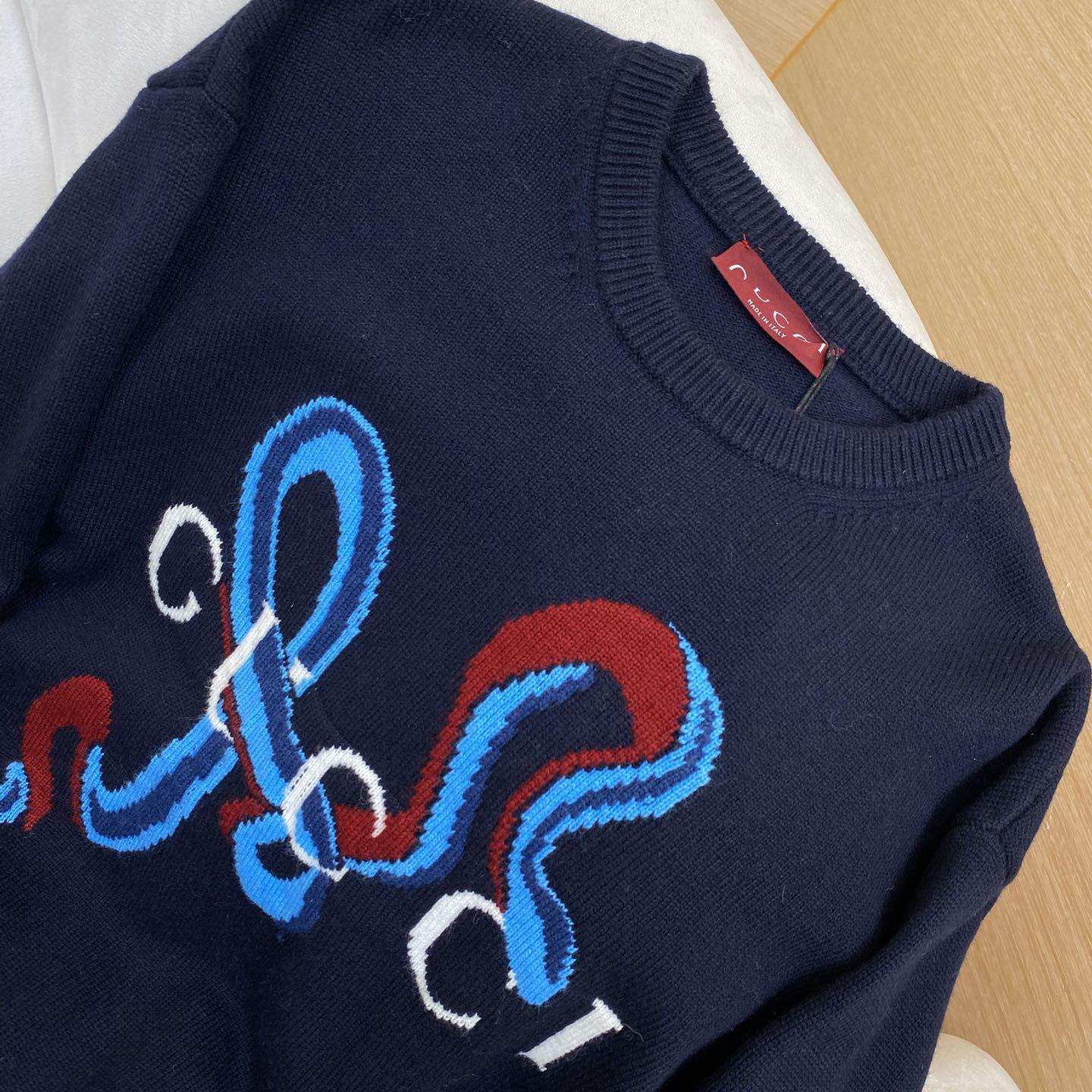 Gucci Wool Cashmere Sweater With Intarsia - 