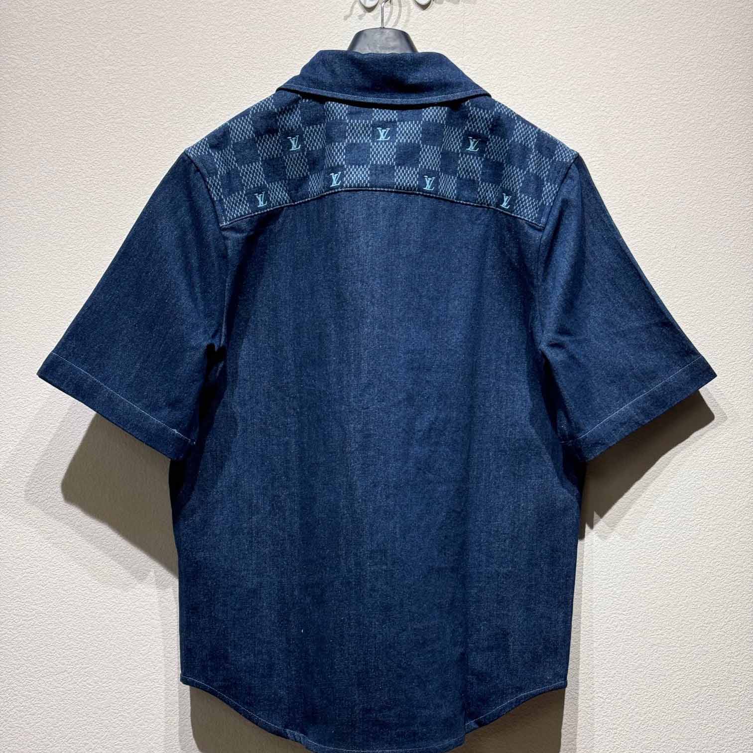 Louis Vuitton Printed Short-Sleeved Denim Shirt   1AFVQL - 